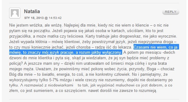 nieświadoma wrożka